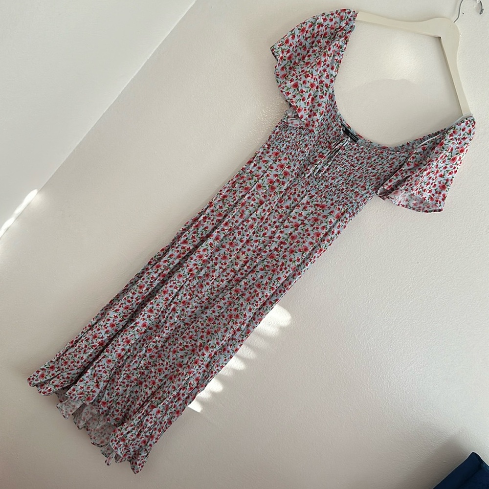 Off the shoulder aline floral dress